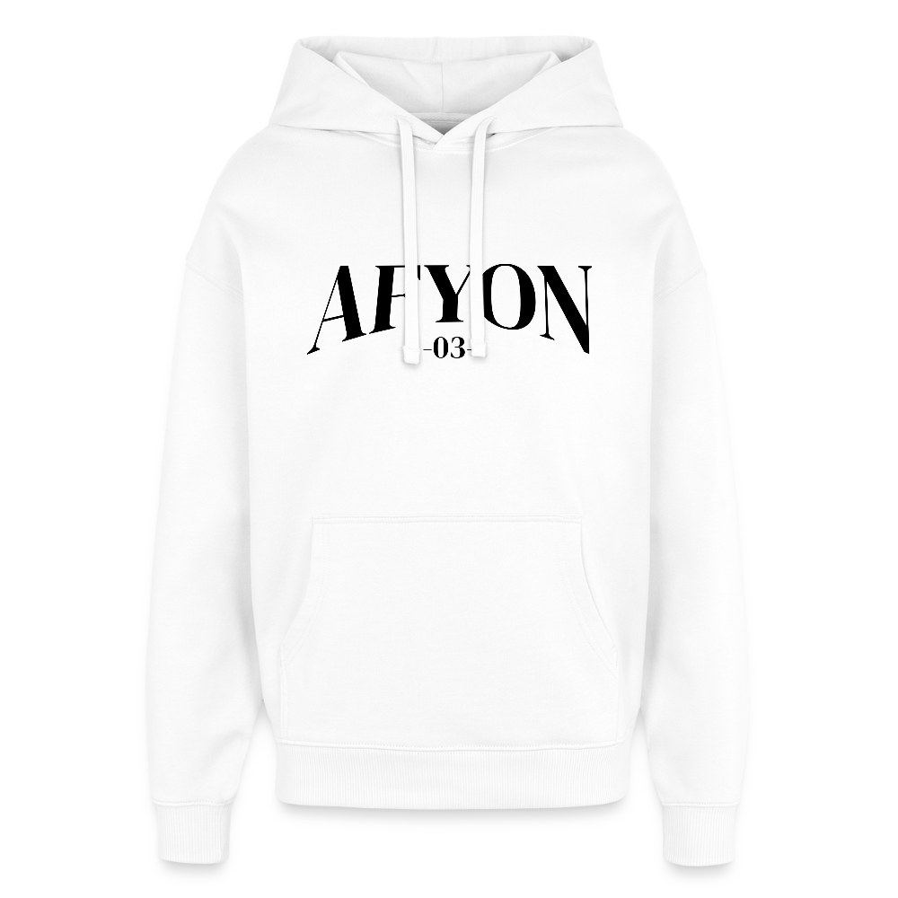 Afyon 03 - Oversized Unisex Hoodie - Weiß
