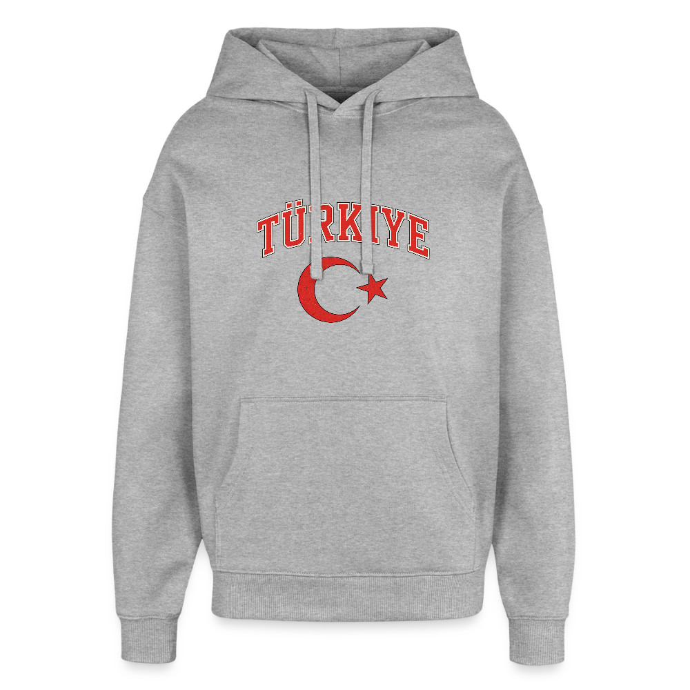 Türkiye - Oversized Unisex Hoodie - Grau meliert
