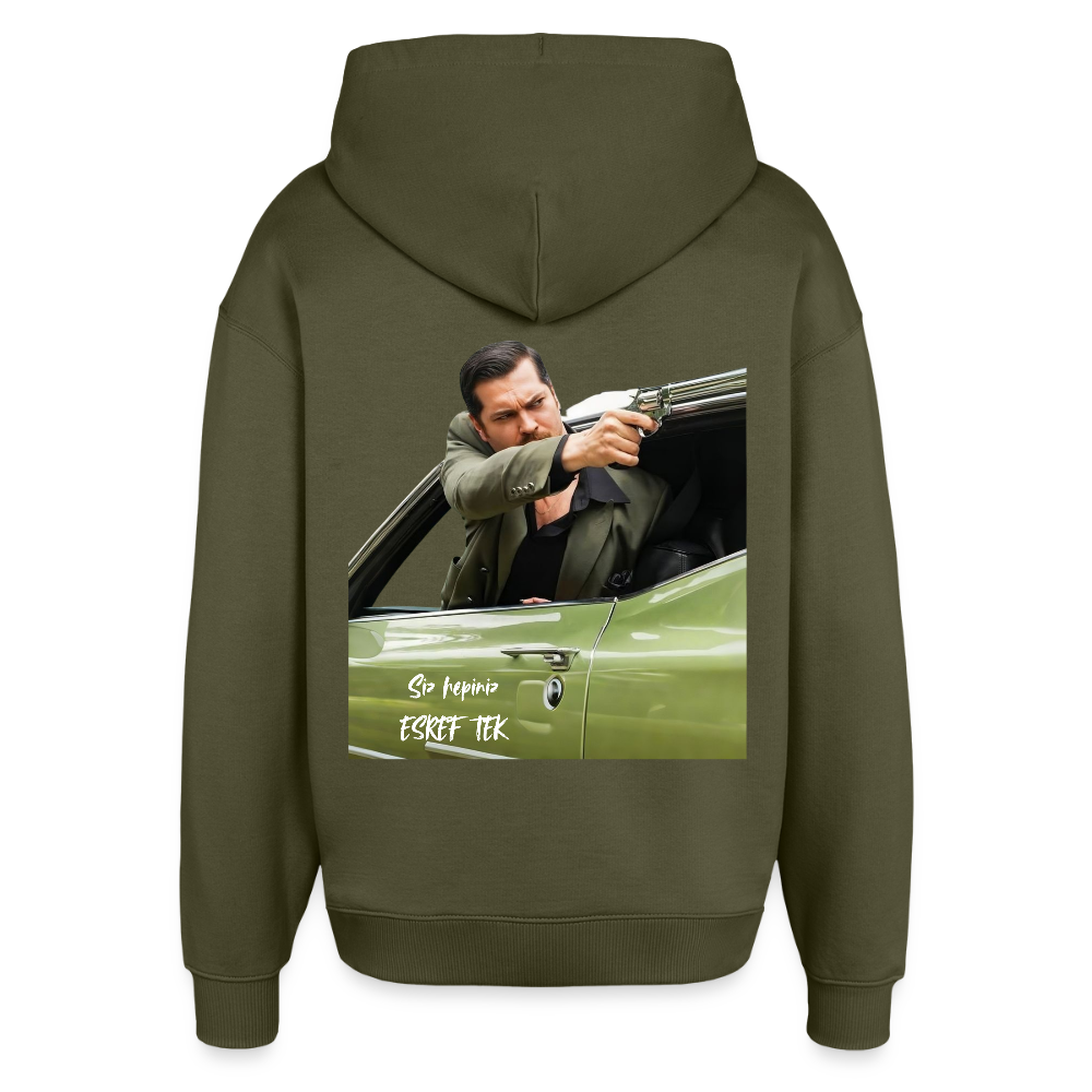 Esref Tek- Oversized Unisex Hoodie - Khaki