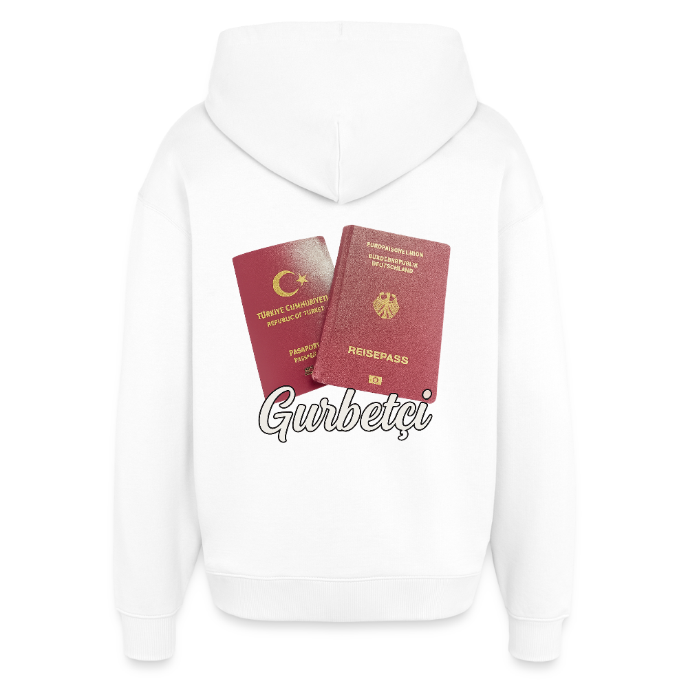 Gurbetci - Oversized Unisex Hoodie - Weiß