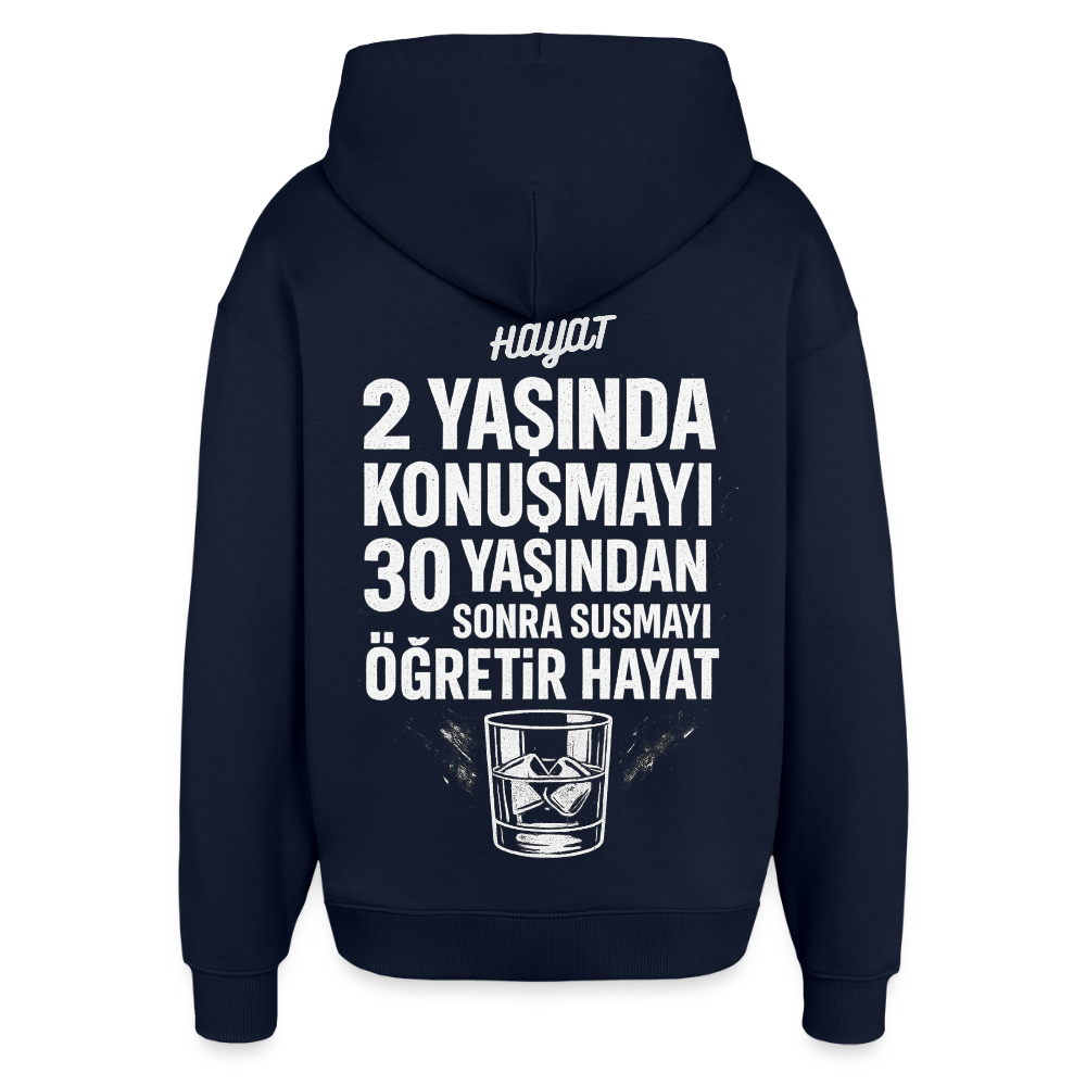 Hayat - Oversized Unisex Hoodie - Navy