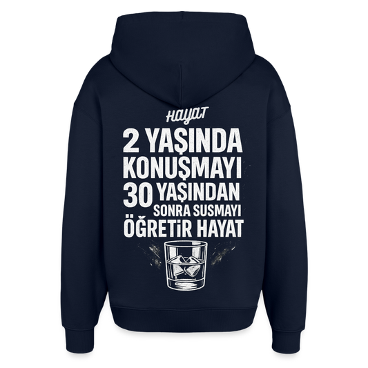 Hayat - Oversized Unisex Hoodie - Navy