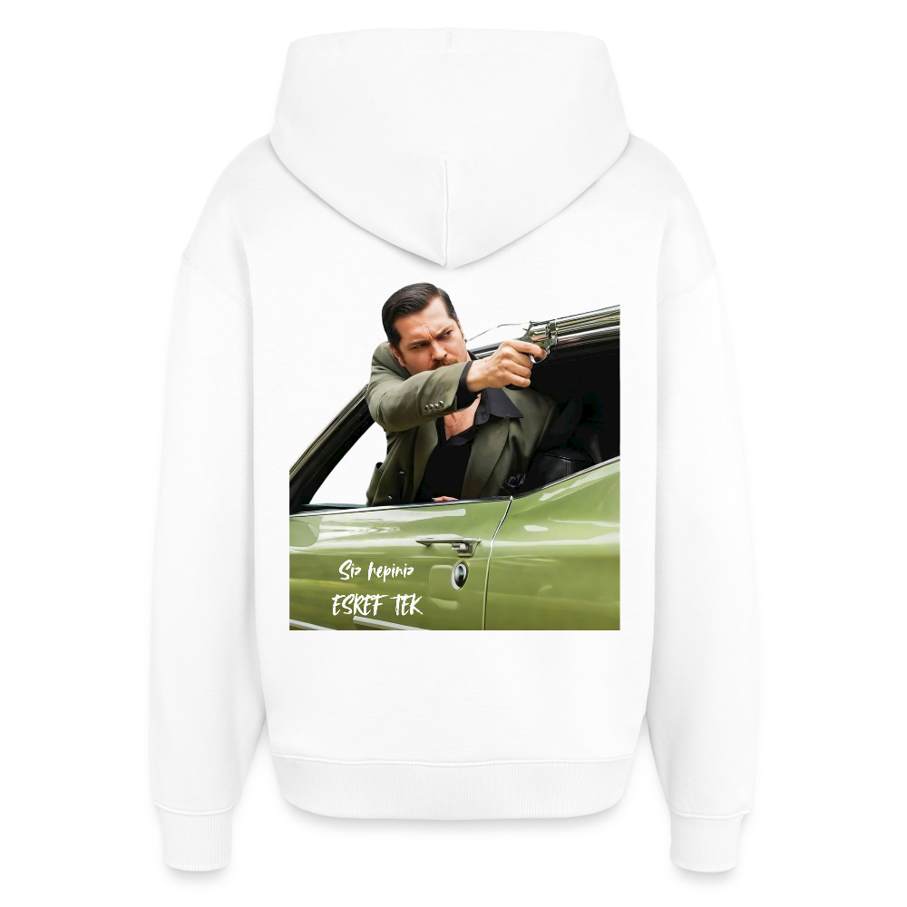 Esref Tek- Oversized Unisex Hoodie - Weiß