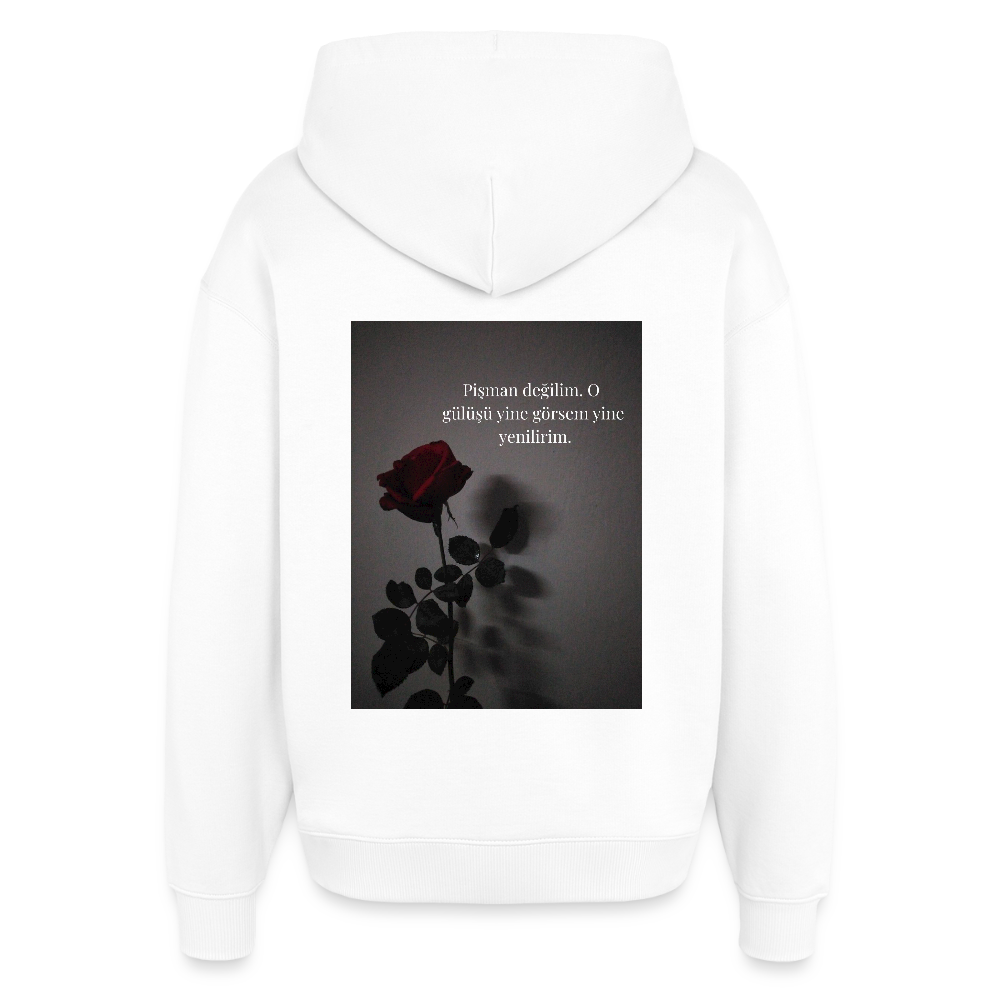 Pisman - Oversized Unisex Hoodie - Weiß