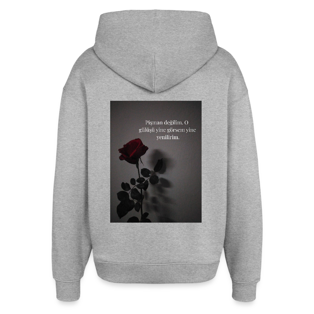 Pisman - Oversized Unisex Hoodie - Grau meliert