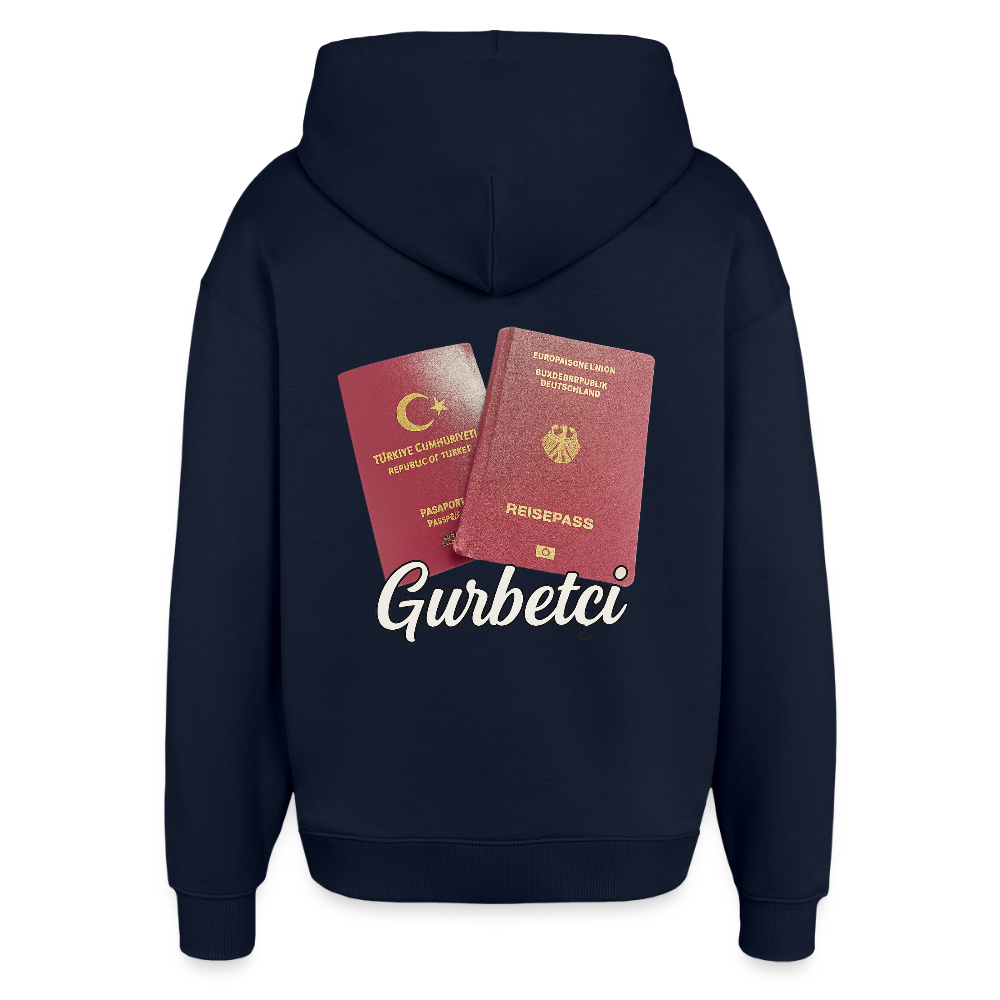 Gurbetci - Oversized Unisex Hoodie - Navy
