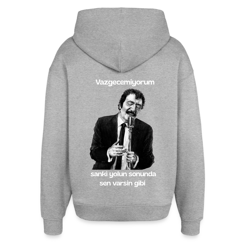 Vazgecemiyorum - Oversized Unisex Hoodie - Grau meliert