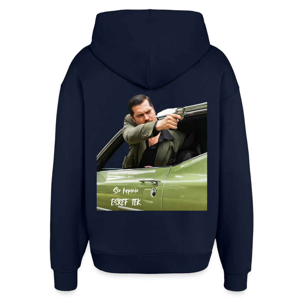 Esref Tek- Oversized Unisex Hoodie - Navy